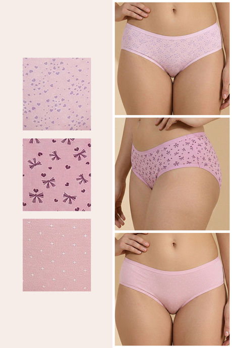 Zivame Regular Rise Full Coverage Hipster Panty (Pack of 3) - Multicolor — image 2